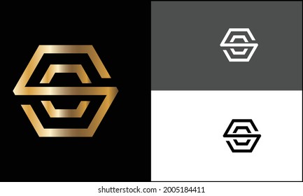 SO,OS Abstrakte Buchstaben Logo-Monogramm