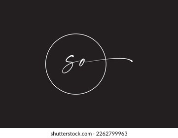 SO ,OS Abstract Letters Logo monogram logo design