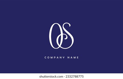 OS, SO Abstract Letters Logo Monogram