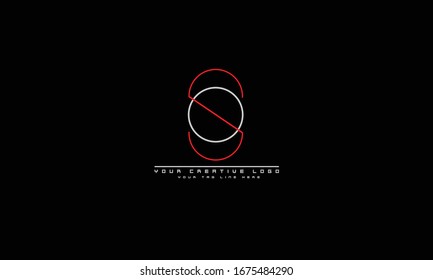 SO OS abstract vector logo monogram template