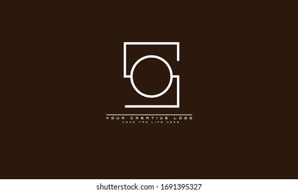 SO OS abstract vector logo monogram template