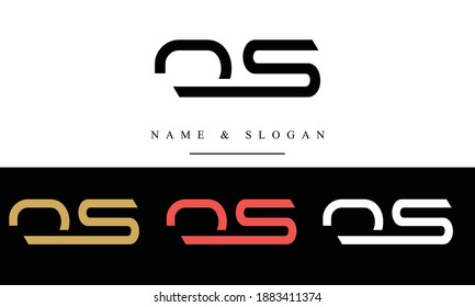OS SO abstract vector logo monogram template