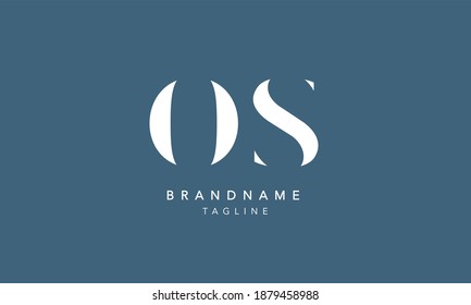 OS Alphabet initial Letter Monogram Icon Logo vector illustration