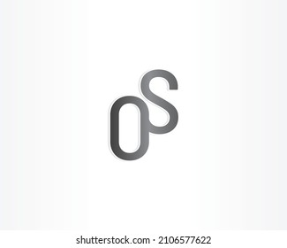 os and black icon concept logo
