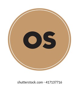 os brown letters ,abstract background logo, design identity in circle, alphabet letter