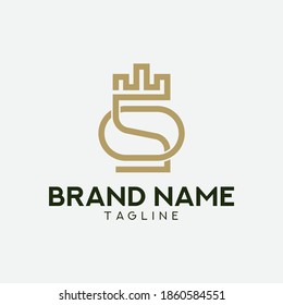 SO or OS castle logo design, coffe logo design, luxury logo, jewelry logo