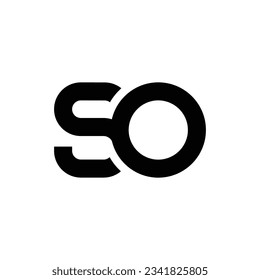 
kreatives minimales Logo-Design für SO oder OS