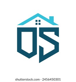 OS House Logo Design Vorlage. Letter OS Logo für Immobilien, Baugewerbe oder andere häusliche Angelegenheiten