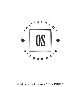 OS Initial beauty monogram logo vector