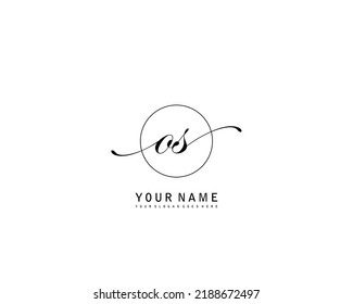 OS Initial beauty monogram logo vector