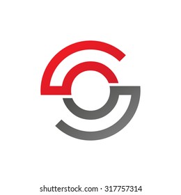 OS SO initial company circle S logo red