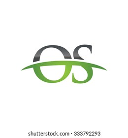 OS initial company green swoosh logo