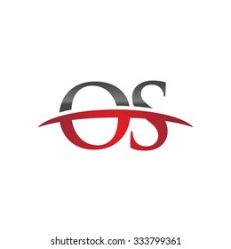 OS initial company red swoosh logo