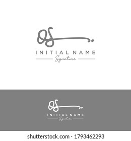 OS Initial letter handwriting and signature logo.