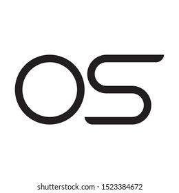 OS initial letter logo template vector icon design