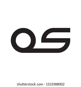 OS initial letter logo template vector icon design