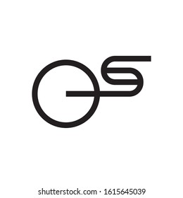 OS initial letter logo template vector icon design