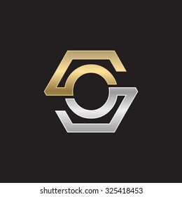 OS SO initial logo, hexagon S shape logo