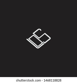 OS Initial Logo letters with rotate squere template