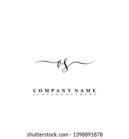 OS Initial luxury handwriting logo vector