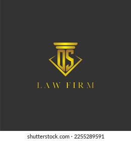 OS initial monogram logo for lawfirm with creative polygon design