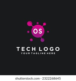 OS initials bubble logo template vector illustration stock image