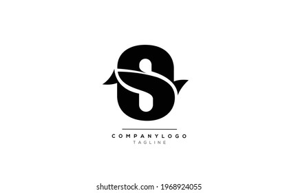 SO OS initials monogram letter text alphabet logo design
