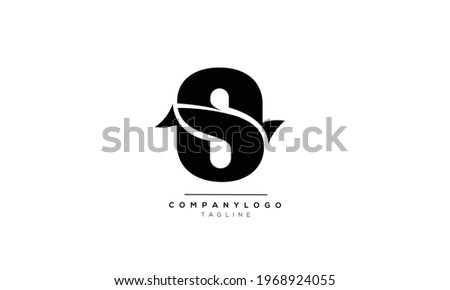 SO OS initials monogram letter text alphabet logo design