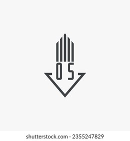 OS initials Real Estate Logo stock illustration. Logo vector