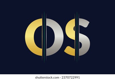 OS letter colorful logo in the circle. Vector Logo Illustration.