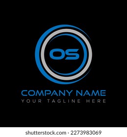 OS letter logo creative design. OS unique design.
