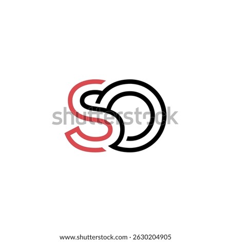 SO OS Letter Logo Design with Modern Minimal Style.