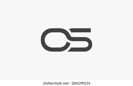 OS letter  logo isolated on white background.