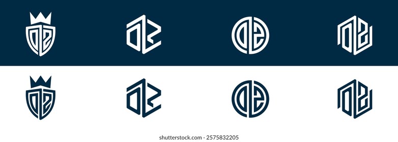 OS SO letter logo set design