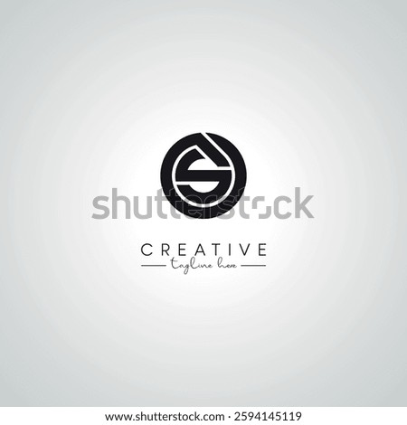 OS SO Letter Modern Unique Logo Design. Initial Based Monogram Template.