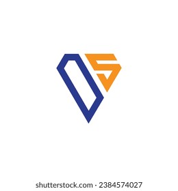 OS logo design, DS logo design vector