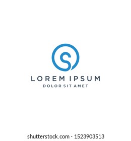 OS Logo or SO Logo Monogram Icon Vector Symbol Template