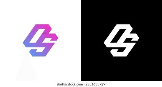 OS Logo, OS Monogram, Initial OS Logo, Letter OS Logo, Creative Icon, vector