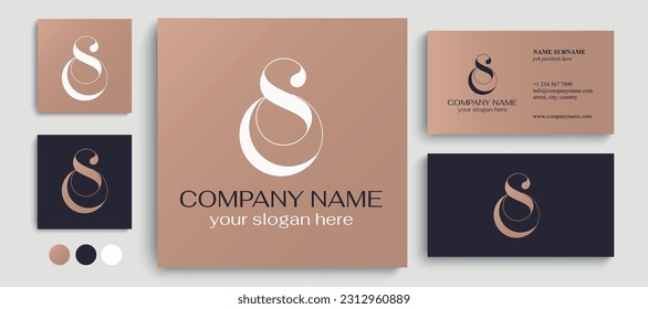 OS logo or SO monogram. OS letter logo template elements. personal monogram. Vector elegant logo. letter os logo design letter SO luxury