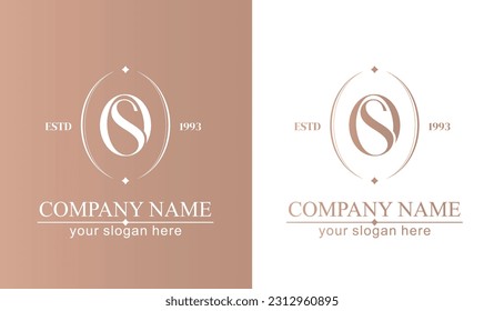 OS logo or SO monogram. OS letter logo template elements. personal monogram. Vector elegant logo. letter os logo design letter SO luxury