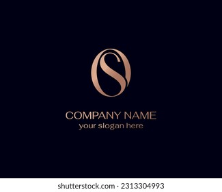 OS logo or SO monogram. OS letter logo template elements. personal monogram. Vector elegant logo. letter os logo design letter SO luxury