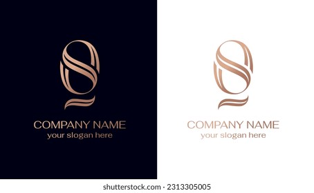 OS logo or SO monogram. OS letter logo template elements. personal monogram. Vector elegant logo. letter os logo design letter SO luxury