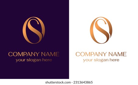 OS logo or SO monogram. OS letter logo template elements. personal monogram. Vector elegant logo. letter os logo design letter SO luxury