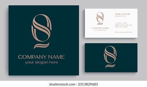 OS logo or SO monogram. OS letter logo template elements. personal monogram. Vector elegant logo. letter os logo design letter SO luxury