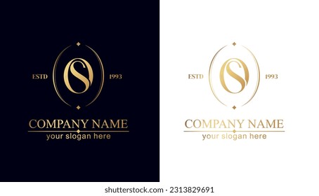 OS logo or SO monogram. OS letter logo template elements. personal monogram. Vector elegant logo. letter os logo design letter SO luxury