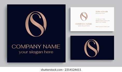 OS logo or SO monogram. OS letter logo template elements. personal monogram. Vector elegant logo. letter os logo design letter SO luxury