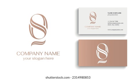 OS logo or SO monogram. OS letter logo template elements. personal monogram. Vector elegant logo. letter os logo design letter SO luxury