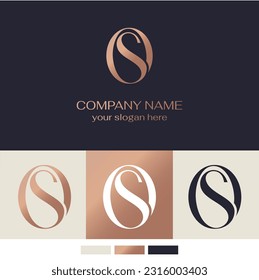 OS logo or SO monogram. OS letter logo template elements. personal monogram. Vector elegant logo. letter os logo design letter SO luxury