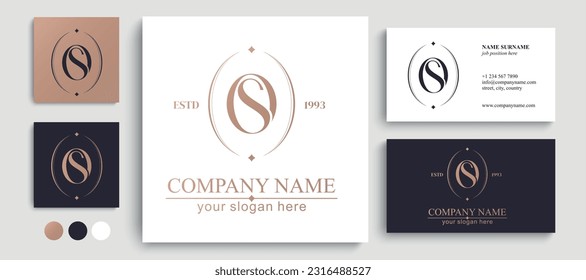 OS logo or SO monogram. OS letter logo template elements. personal monogram. Vector elegant logo. letter os logo design letter SO luxury