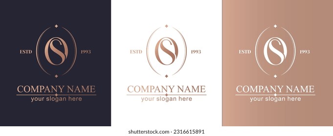 OS logo or SO monogram. OS letter logo template elements. personal monogram. Vector elegant logo. letter os logo design letter SO luxury